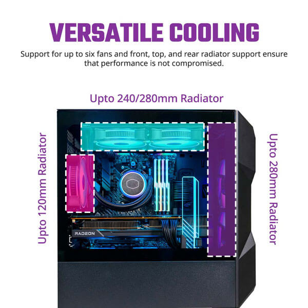 Cooler Master TD300 Mesh ARGB (M-ATX) Cabinet (Black)